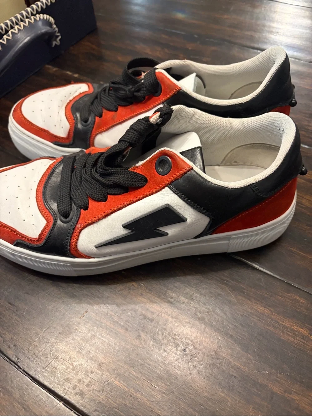 Neil Barrett Thunderbolt low-top sneakers, Red & Black size 44 USA 11